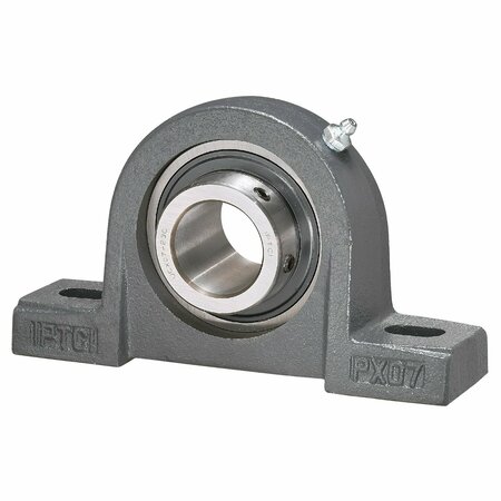 IPTCI Pillow Block Ball Bearing Mounted Unit, 1.4375 in Bore, Set Screw Locking, 2 Triple Lip Seals UCPX07-23L3